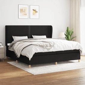 Boxspring posteľ s matracom čierna 200x200 cm látka 3128471