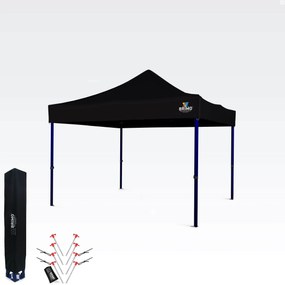 BRIMO Nožnicový stan 3x3 m – Rýchla montáž a 100% ochrana pre Párty a Oslavy - bez 3 stien - Čierna 31