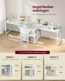 Rohový pracovný stôl LWD136WF01