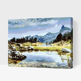 Gario Maľovanie podľa čísel Dolomity Rozmery: 50 x 40 cm, Rámovanie: S vnútorným rámom