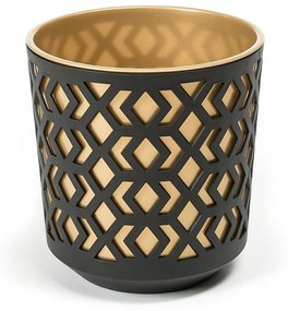 Kvetináč Etnic 14x15 cm čierno-zlatý