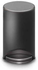 Matne čierny nášľapný kovový odpadkový kôš 10 l Arc – Joseph Joseph