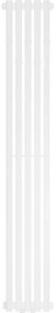 Mexen, Mexen Flux dekoratívny kúpeľňový radiátor 1500 x 240 mm, 450 W, biely - W127-1500-240-00-20