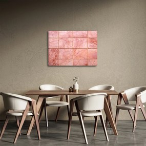 Obraz - Ružové, mramorované dlaždice (70x50 cm)