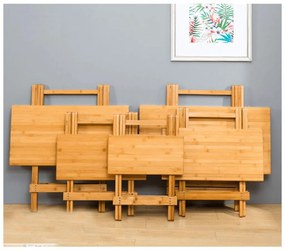 Tempo Kondela Stôl, prírodný bambus, 58x58 cm, DENICE