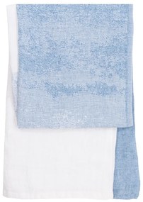 Ľanový uterák Saari, modro-biely, Rozmery  95x180 cm