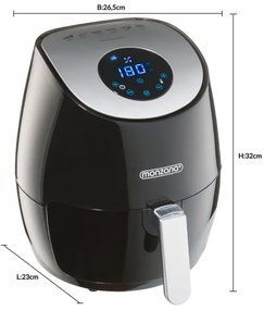 Monzana Teplovzdušná fritéza FRY, 1500W, 3,6l, čierna