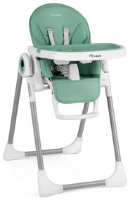 Detská jedálenská stolička Belo, polohovateľná | zelená