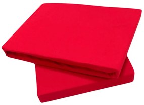 Posteľná plachta jersey červená TiaHome - 70x140cm