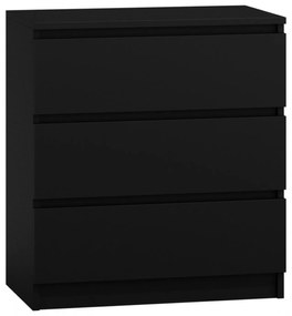 Komoda 3 zásuvky čierna