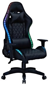Gordon G400 Herná stolička s LED osvetlením RGB, čierna