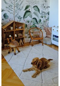 Krémový prateľný ručne tkaný bavlnený koberec 140x200 cm Bereber – Lorena Canals