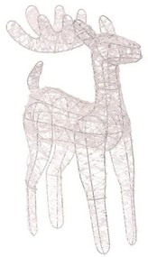 Vianočná dekorácia Sob s LED svetlom, v. 100 cm, biela