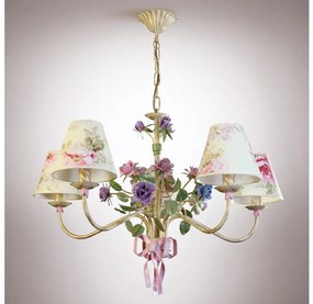 Light4home Luster na reťazi ROMANCE 5xE14/40W/230V 75 cm LH0169