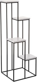 STOJAN NA KVETINÁČ KASKADA 110X40X40 CM ČIERNA/BIELA