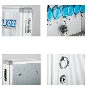 Hliníková skrinka na kľúče (32) Economic Strieborná Hliník/Plast