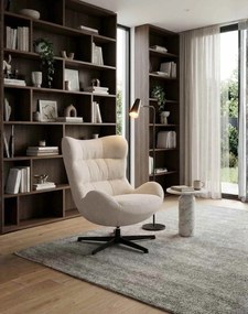 Otočné kreslo Velo, svetlo béžové