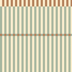 Tapeta s prúžkami nostalgia zelená vintage 280×50 cm