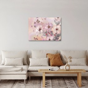 Obraz - Umelecká koláž s motýľmi (70x50 cm)