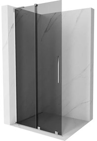 Mexen Velar L, posuvná sprchová zástena Walk-in 90 x 200 cm, 8mm šedé sklo, chrómová, 871-090-003-43-01