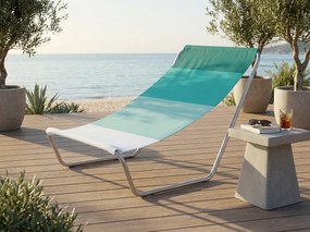 Skladacie plážové ležadlo SAND, zelené pruhy