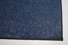 Lano, Kusový koberec Supersoft s bordurou 710 tm. modrý, 60x100, modrá, chodba / predsieň