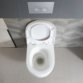 BPS-koupelny Závesná WC misa so SoftClose sedadlom HYD-6838, biela