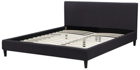 Čalúnená posteľ 160 x 200 cm čierna FITOU Beliani