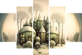 Obraz - Rozprávkové chalúpky (150x105 cm)