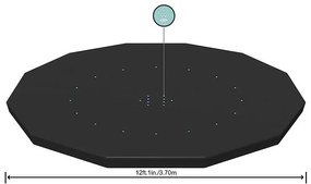 Univerzálna krycia plachta na bazén 3,66 m 58037