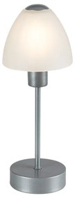 RABALUX Moderná stolná stmievateľná lampa LYDIA, 1xE14, 40W, strieborná