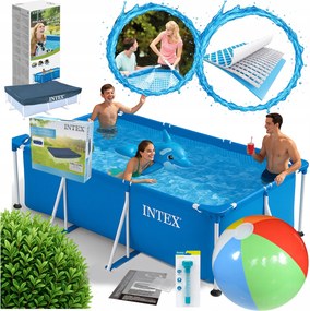 Záhradný Bazén S Konštrukciou Intex 300x200x75 CM Kryt Teplomer Sada 9v1