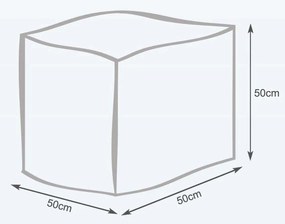 INTERMEDIC Sedací Vak Cube L 150L - E02 - Krémová svetlá (ekokoža)