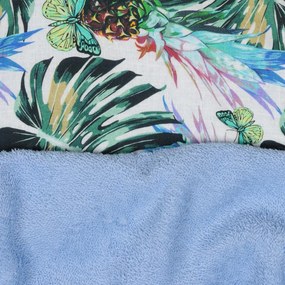 Babymatex Osuška s kapucňou MAXI PRINT 100x100 cm - Modrá