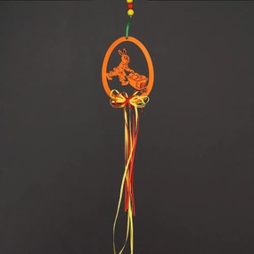 AMADEA Drevený veľkonočný záves - zajačik, dĺžka 50 cm