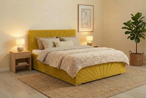 Postel OLEG 140x200 cm Žltá Bez matraca