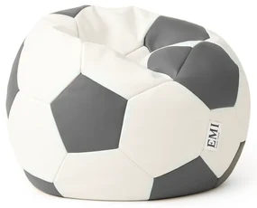 Sedací vak futbalová lopta malá bielosivá EMI