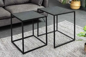 Sada konferenčných stolíkov Quillon 45 cm čierna