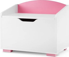 Detský kontajner na hračky PABIS ružový/biely