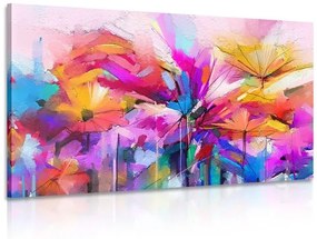 Obraz abstraktné farebné kvety - 120x80