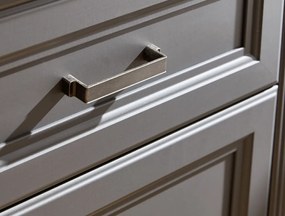 Široká vitrína Jasmin, grafit/dub, s osvetlením