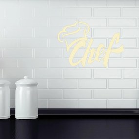 Veselá Stena Samolepka Chef Farba: béžová, Veľkosť: 100 x 69 cm