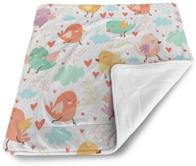 Sablio Deka pre bábätko Oblak s vtáčikmi - 90x120 cm