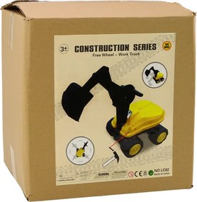 LEAN CARS Veľké rýpadlo Žltá lyžica pohybujúce sa 360* Stavebný jazdec