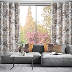 ZÁVES NA KRÚŽKOCH ANELI 135X250 CM LISTY