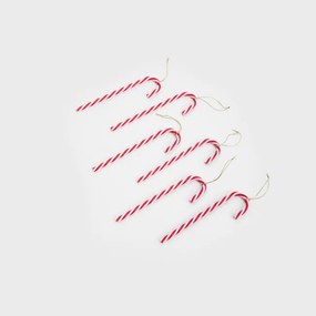 Závesná vianočná dekorácia TWINKLE Candy Cane XM24 714214 (6 ks)