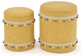 Taburetka 2 ks Grado žltá