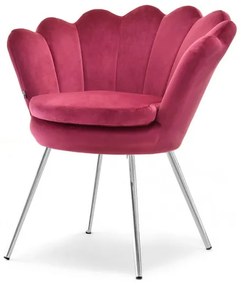 Kreslo Lasair (ružová + chrómová). Akcia -19%. Vlastná spoľahlivá doprava až k Vám domov. 1110158