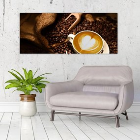 Obraz - Šálka kávy (120x50 cm)