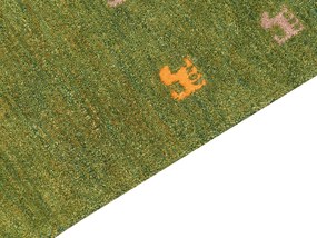 Vlnený koberec gabbeh 200 x 300 cm zelený YULAFI Beliani